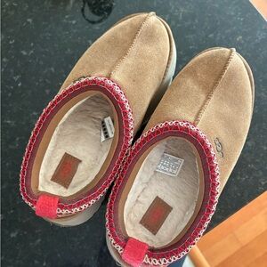 UGG Brown and Red Slippers